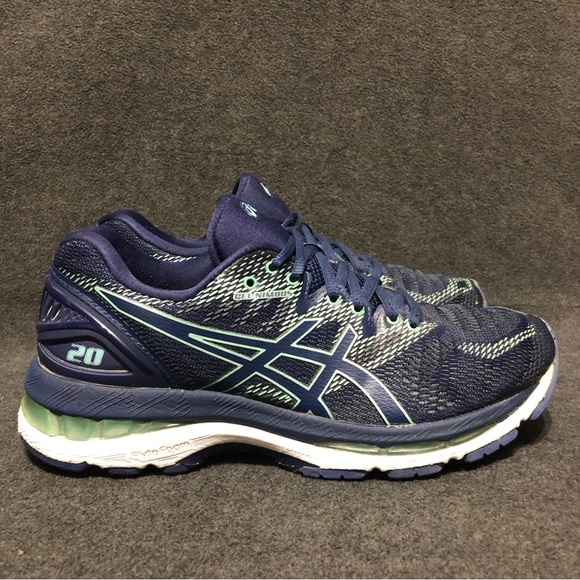 Asics Gel Nimbus 20 Running Shoes Women’s Size 7.5 Athletic Sneakers Blue Green - Picture 1 of 10